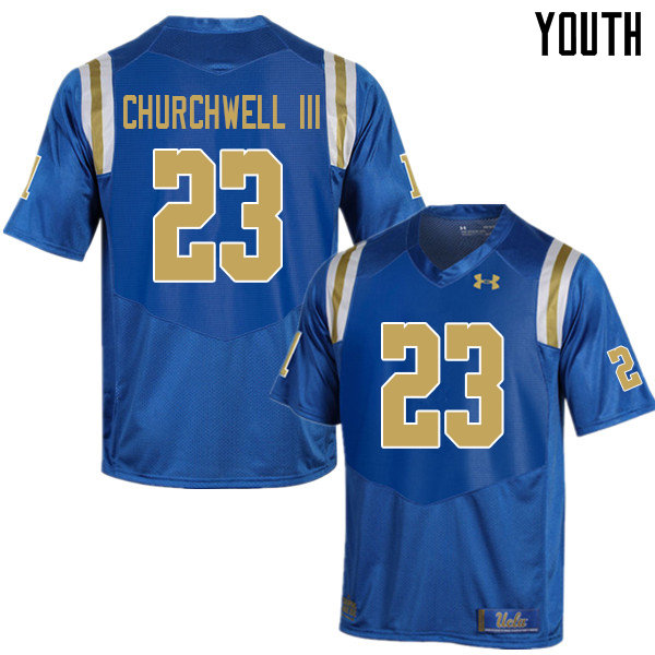 Youth #23 Kenny Churchwell III UCLA Bruins College Football Jerseys Sale-Blue